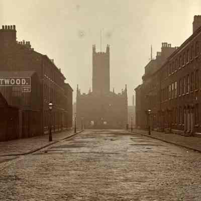 Unidentified Cobblestone Street and Church