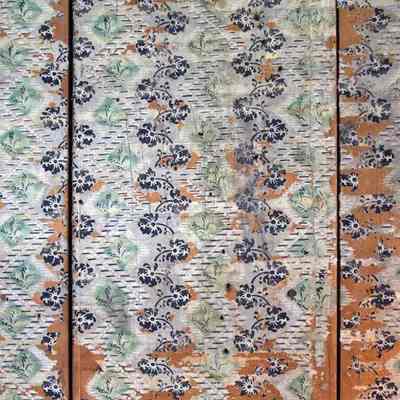 Detail of Wallpaper in First Floor Bedroom of the Bush-Holley House