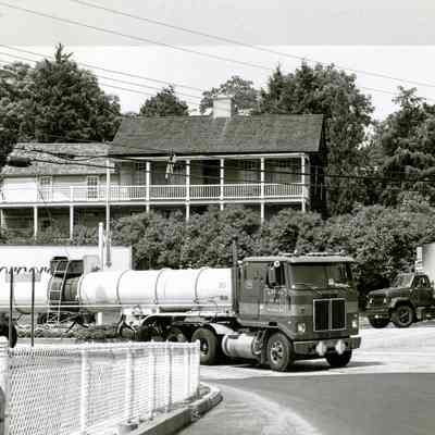 Trucks in front of Bush-Holley House D