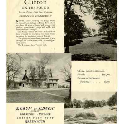 Clifton On The Sound Byram Shore Road Ad