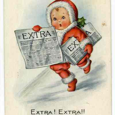 Extra! Extra! Christmas Postcard