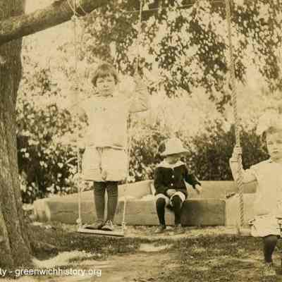 Constant and Clarissa MacRae on Tree Swings