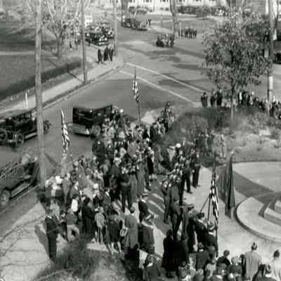 World War I Monument Dedication Ceremony Audience