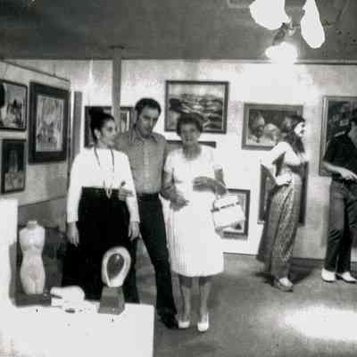 Attendees at a Greenwich Art Barn Exhibit B