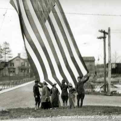 World War I Liberty Pole Flag Raising B