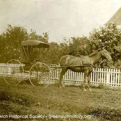 Horse and Buggy in front of O. D. Mead's Home