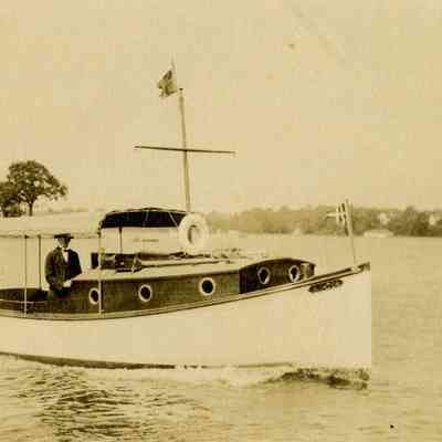 Reverend Huckle in a Boat