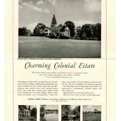 Colonial Estate on Mianus River Cognewaugh Road