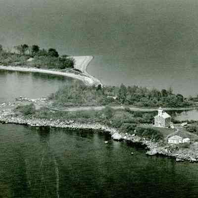 Great Captain's Island Lighthouse Aerial View A