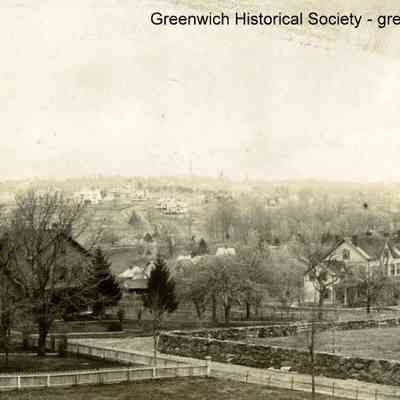 View of Greenwich from Field Point Road near Spring Hill