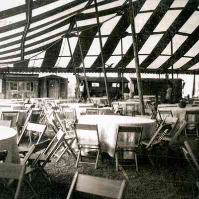 Dinner Tables under a Pavilion Tent