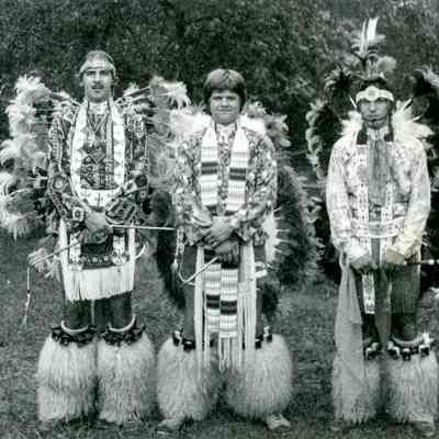 Men in Costume as Native Americans A