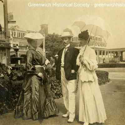 Two Women and a Man at a Summer Resort