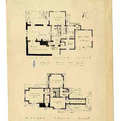 English Brick and Stucco House A Buxton Lane Plan