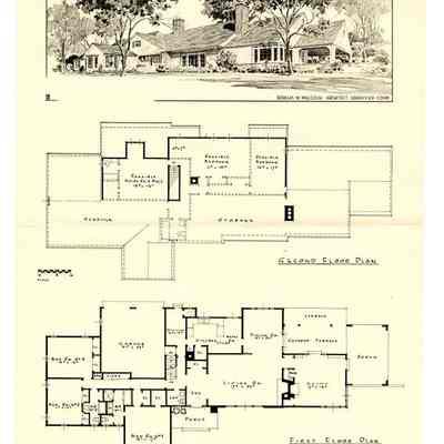 Artist Rendering and Plans House Taconic Road