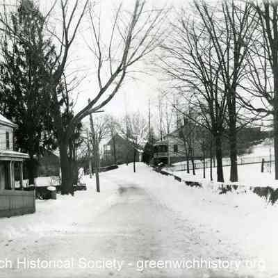 Strickland Road Near the Bush-Holley House in Snow