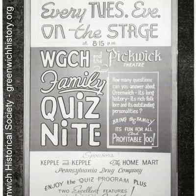 Sign for WGCH Family Quiz Night at the Picwick Theater