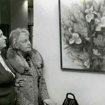 Two Women at an Art Exhibition