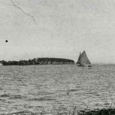 Sailboats off of Riverside Shore