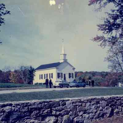 Dingletown Church Building and Cars