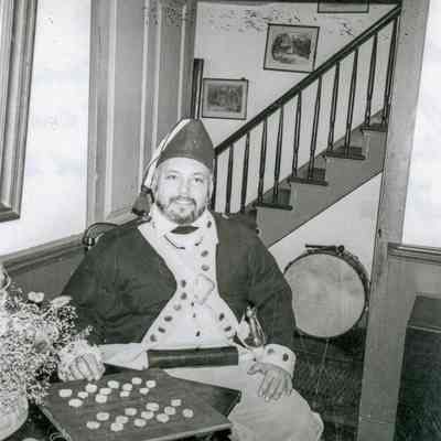 Soldier Re-enactor in Bush-Holley House