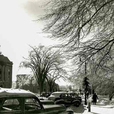 Greenwich Avenue after Ice Storm