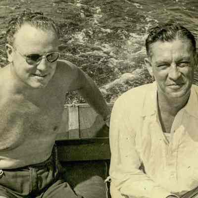 Two Men on a Small Boat