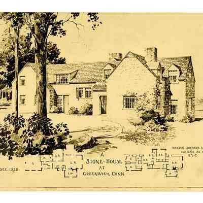 Artist Rendering A Stone House A
