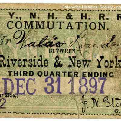 Railroad Commutation Ticket-front
