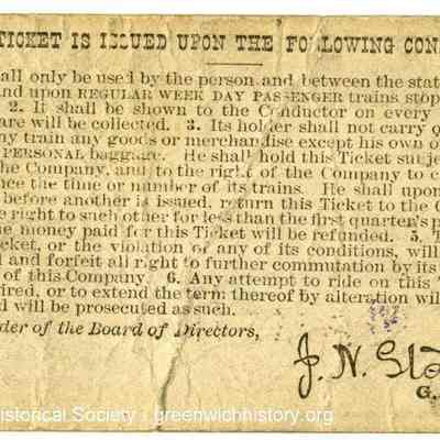 Railroad Commutation Ticket-back