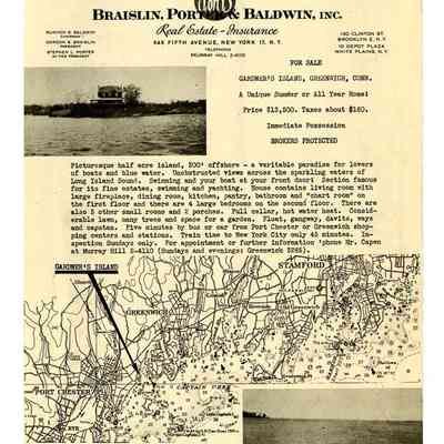 Gardner's Island Byram Shore Islands Ad