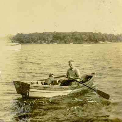 Melville Mead in Rowboat A