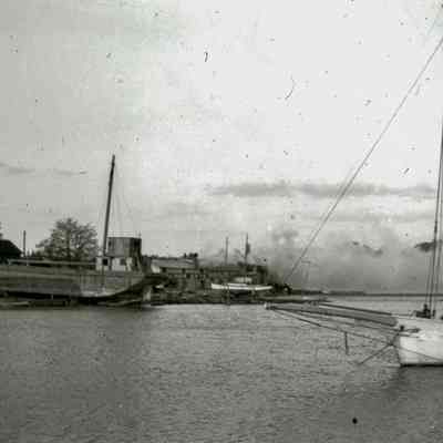 Sailboat and Palmer & Duff Shipyard