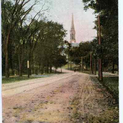 Putnam Avenue towards Second Congregational Church