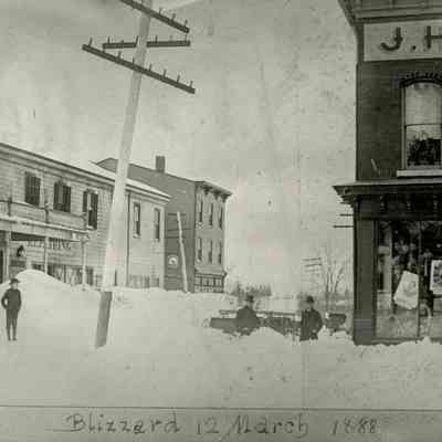 Corner of Lewis Street in Snow