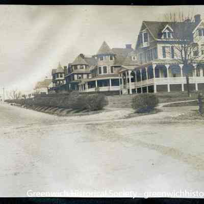 Houses with porches, Thought to be on Jersey Shore