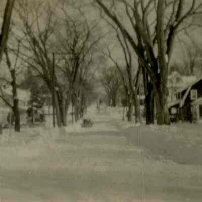 East Elm Street in Snow