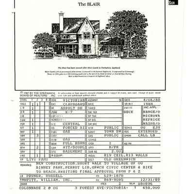 The Blair Forest Avenue Info Sheet