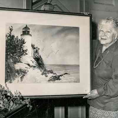Artist with Seascape