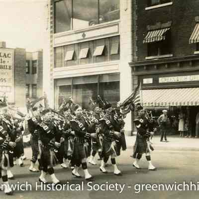 Parade on Greenwich Avenue by Greenwich Drug Store