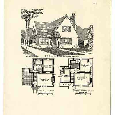Artist Rendering of a House and Plans Greenwich Gardens