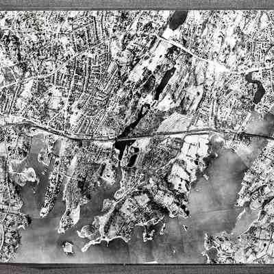Aerial Photographic Map of the Town of Greenwich, 1929