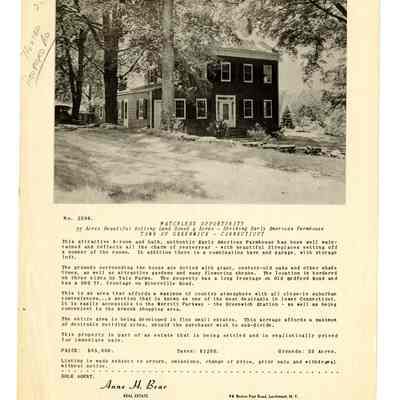 Early American Farmhouse Bedford Road Ad