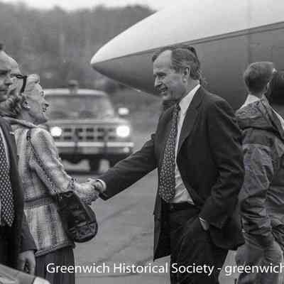 President George H.W. Bush Shakes Hands