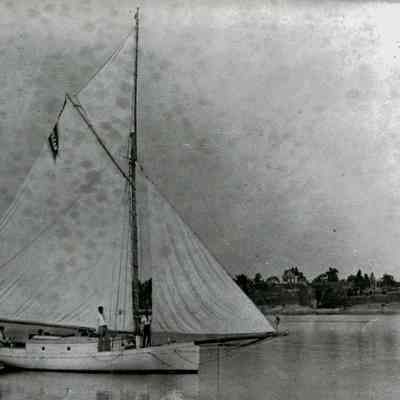Sloop off Byram Shore