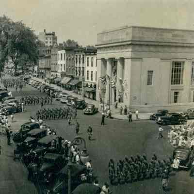 Parading Soldiers on Greenwich Avenue