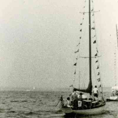 Sailboat with Signal Flags B