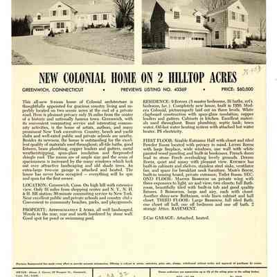 New Colonial Home Orchard Hill Lane