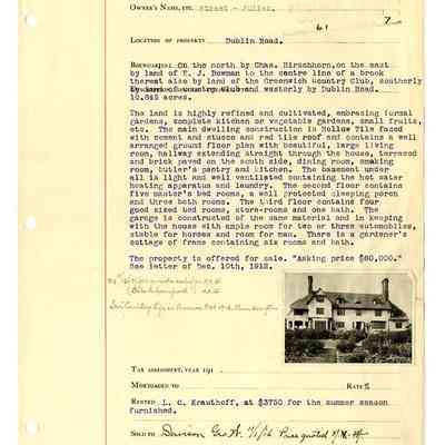 Record of Sale Doubling (Dublin) Road