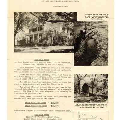 Old Farmhouse Yale Farms Bedford Road Ad